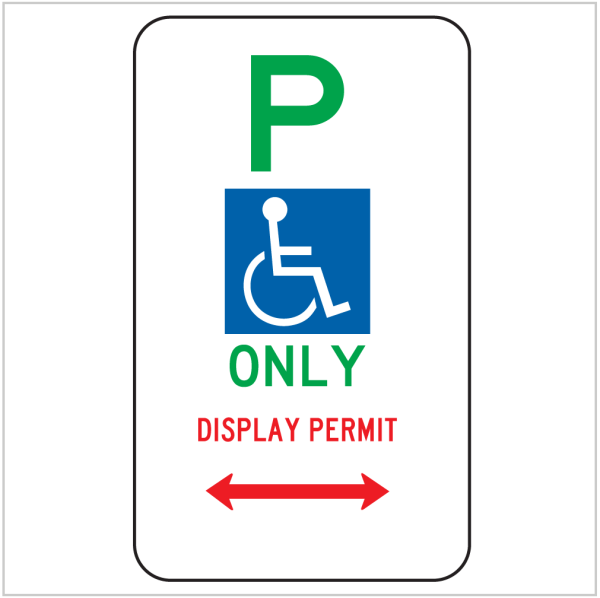 DISABLED PARKING ONLY - DISPLAY PERMIT