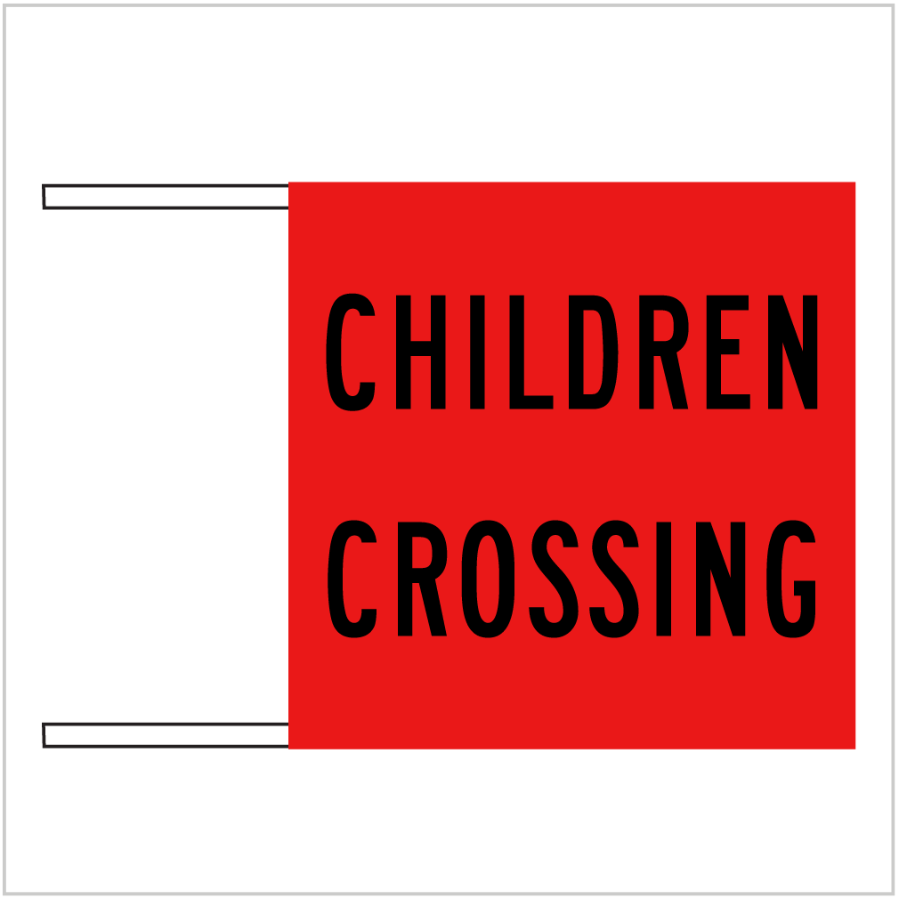 R3-3A – CHILDREN CROSSING FLAG