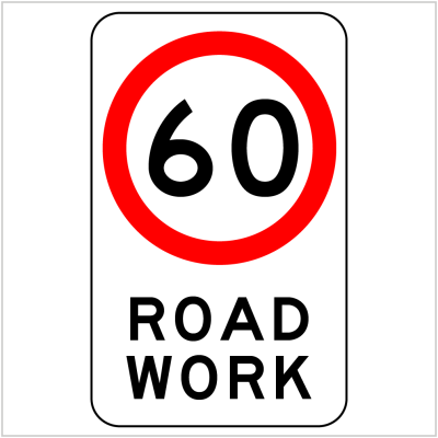 60 KPH ROAD WORK