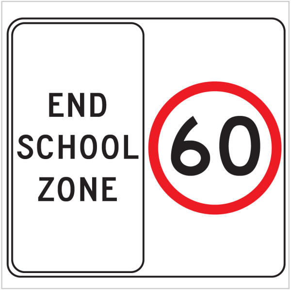 END SCHOOL ZONE 60