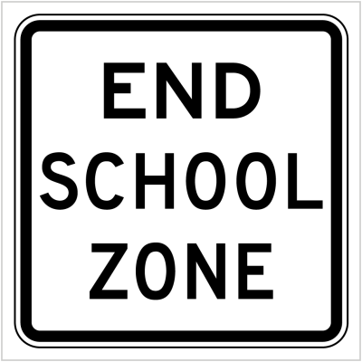 END OF SCHOOL ZONE