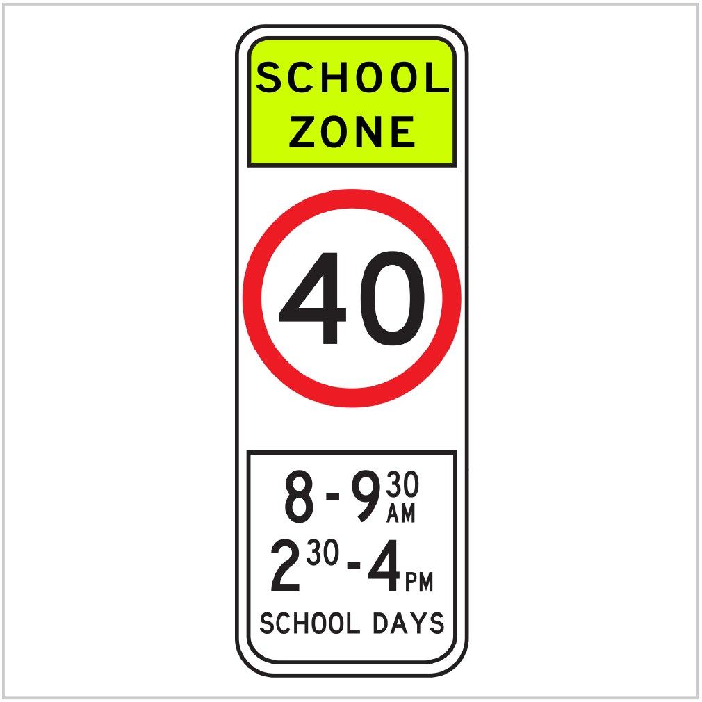 School Zone 40 R4-V106