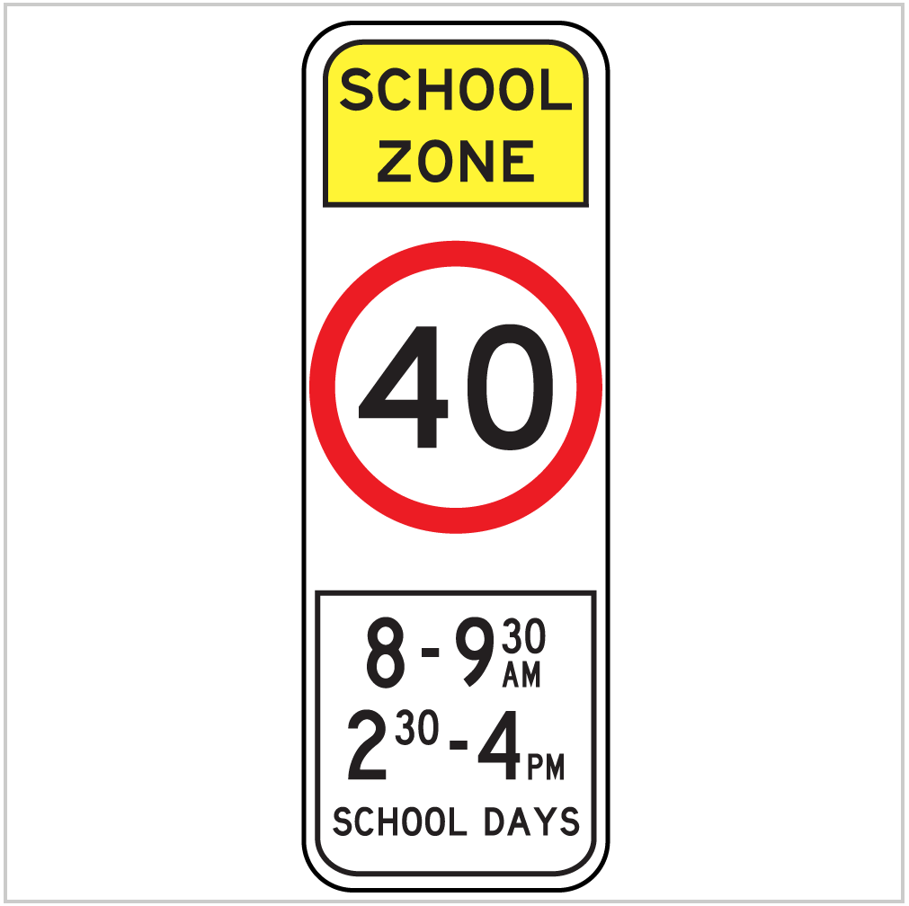 SCHOOL ZONE 40