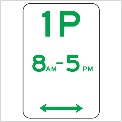 1 HOUR PARKING 8 - 5