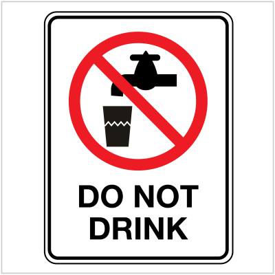 AS404 Do Not Drink Prohibited Signs