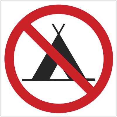 P1 – CAMPING PROHIBITED