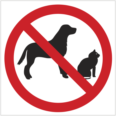 P2 – CATS & DOGS PROHIBITED