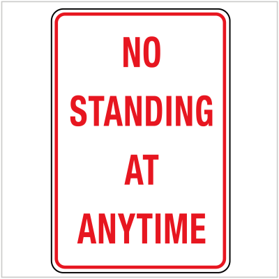 CPK-257 - NO STANDING AT ANYTIME - CAR PARK SIGNS