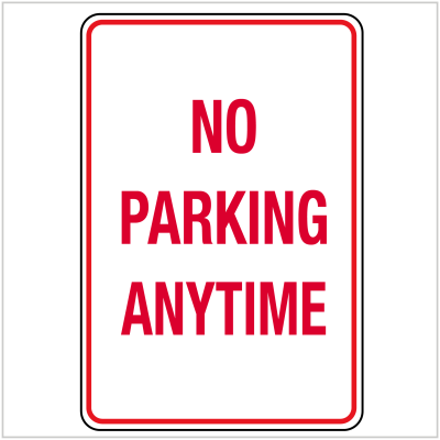 CPK-258 - NO PARKING AT ANYTIME - CAR PARK SIGNS