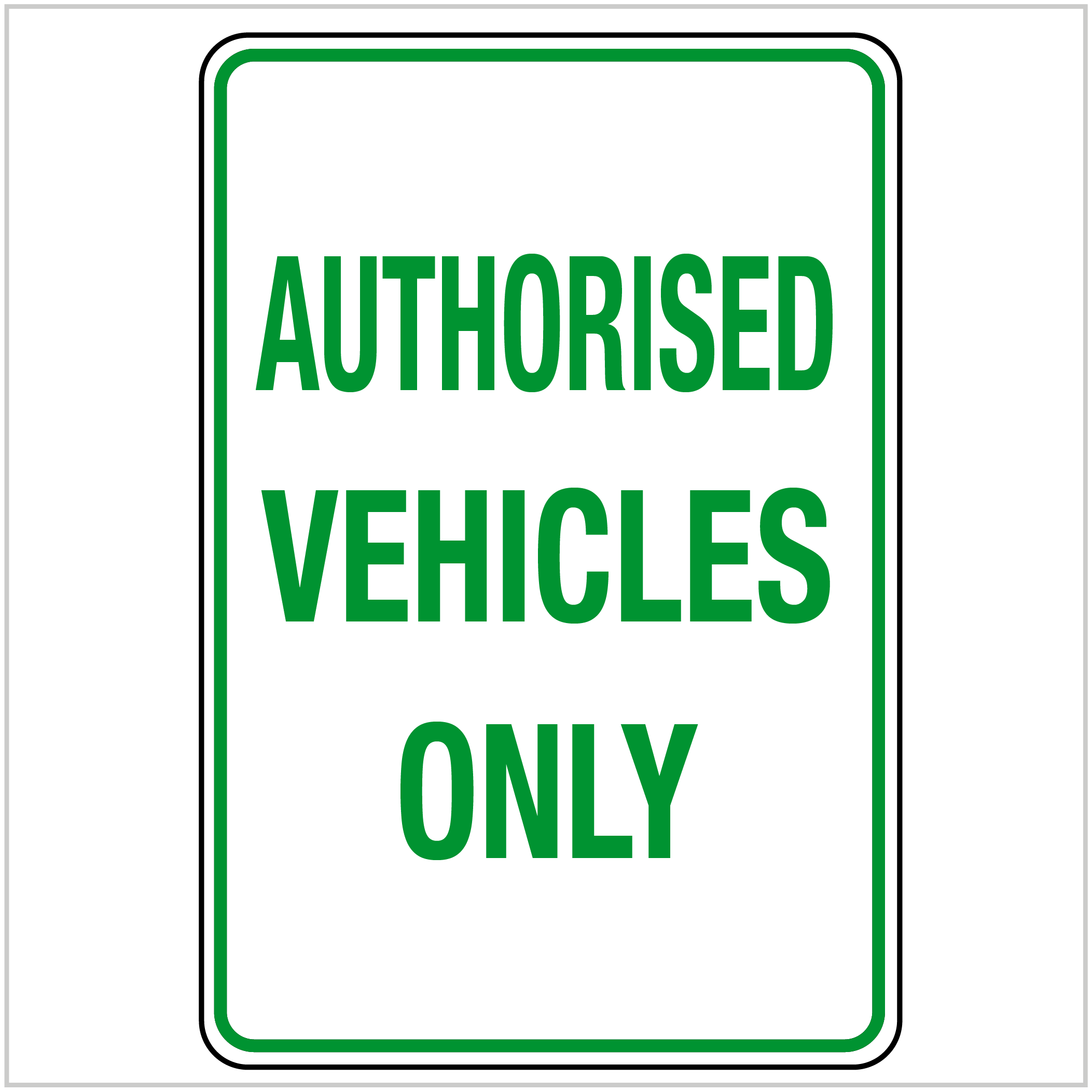 CPK-260 - AUTHORISED VEHICLES ONLY - CAR PARK SIGNS