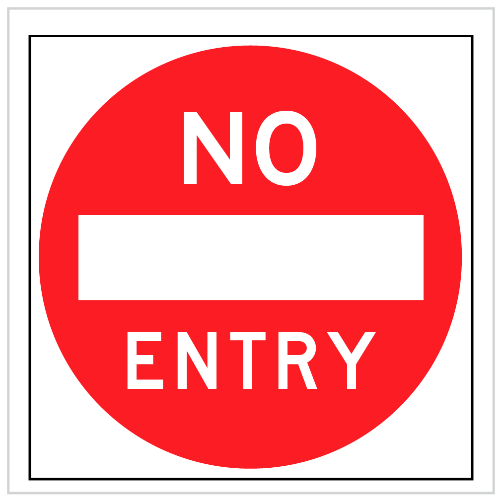 CORFLUTE – NO ENTRY - CT284-R2-4H