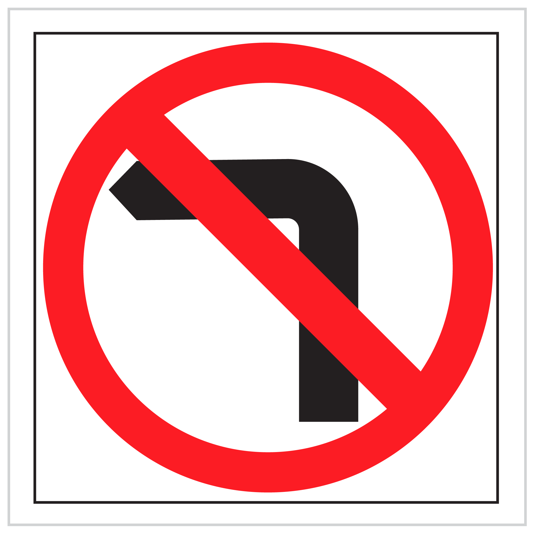 CORFLUTE – NO LEFT TURN - CT284-R2-6LH