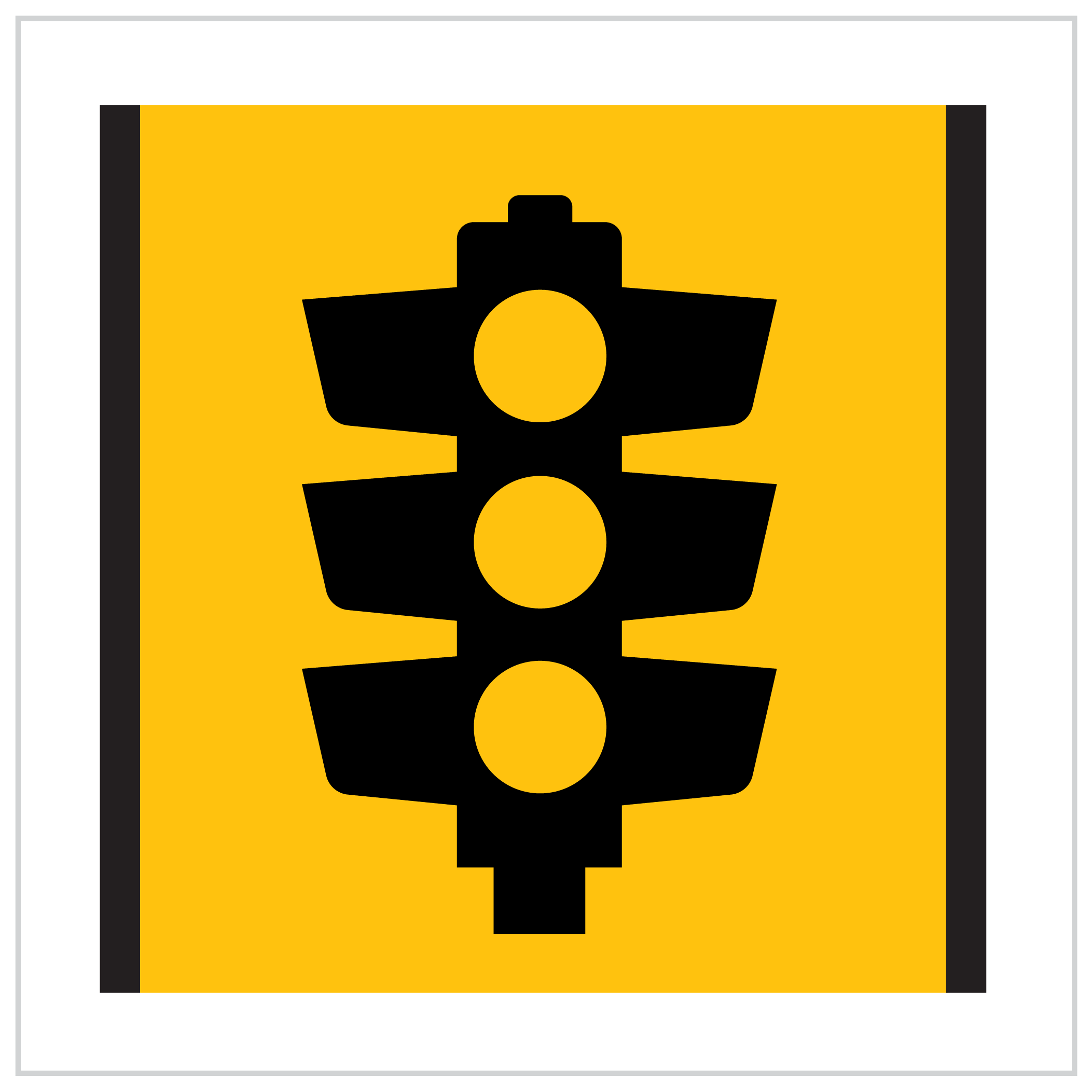 CORFLUTE - TRAFFIC SIGNALS - CT284-W3-3H