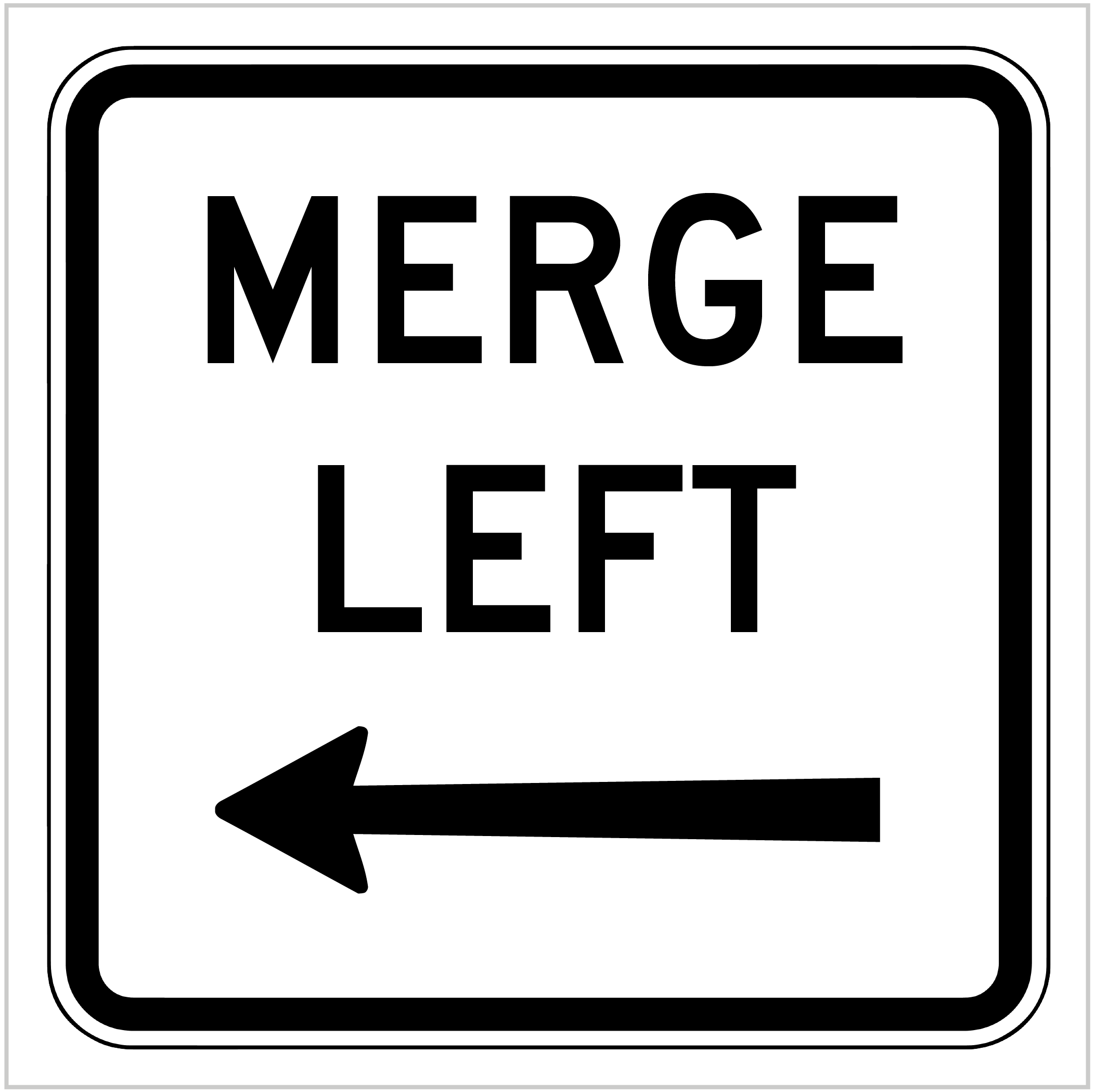 G9-73(L) MERGE RIGHT - GUIDE SIGNS