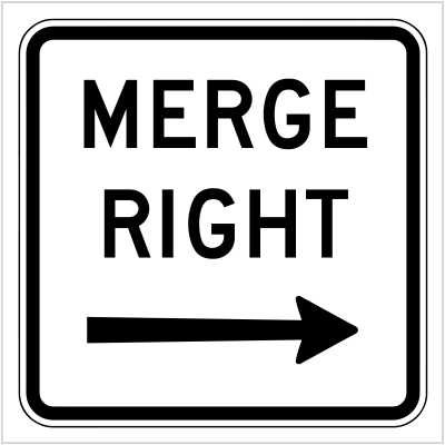 G9-73(R) GUIDE SIGNS MERGE RIGHT