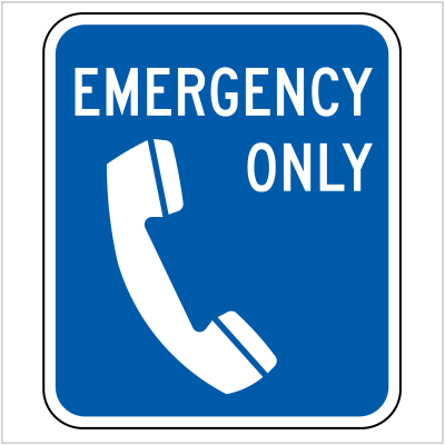 GE7-6 EMERGENCY ONLY PHONE