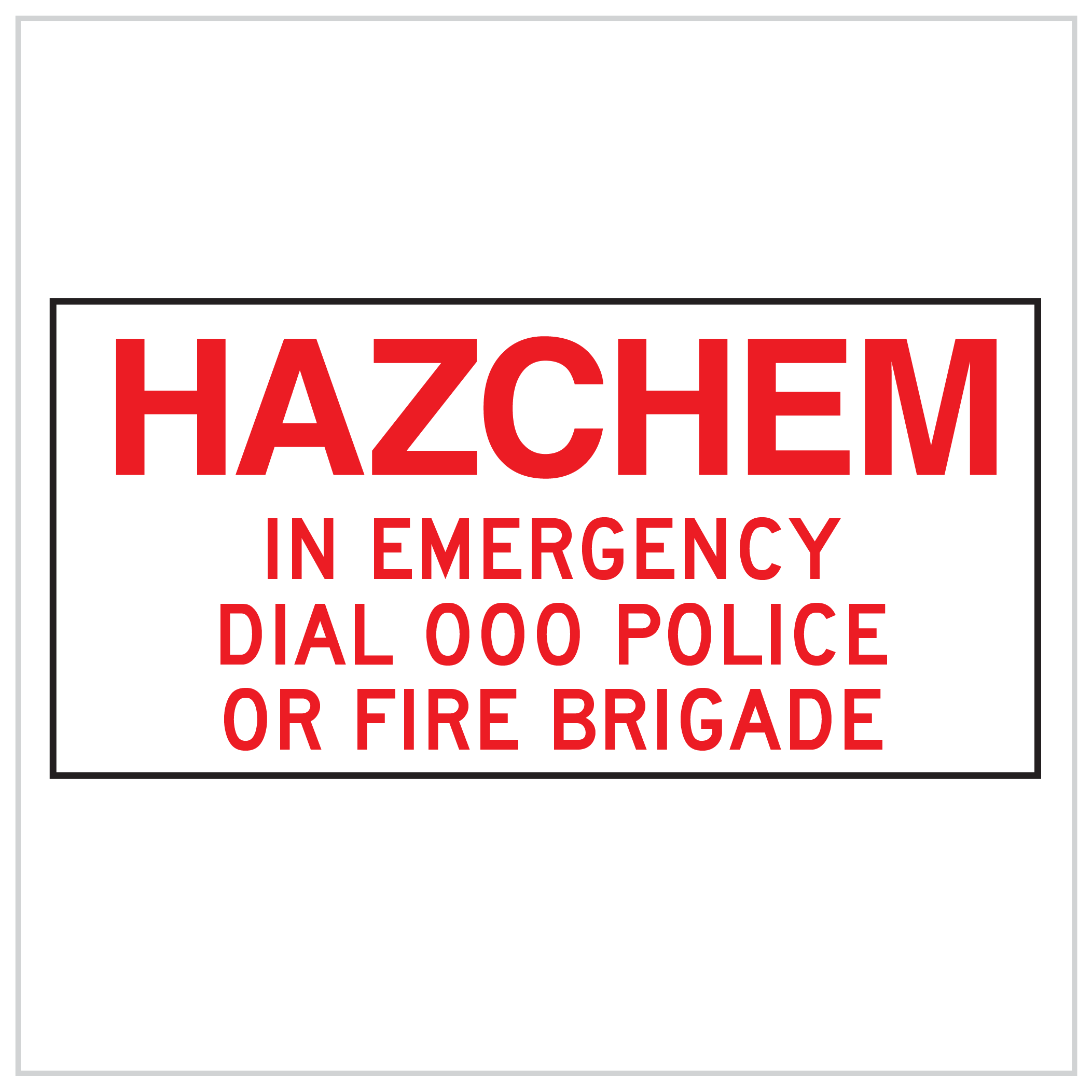 HAZCHEM 6 X 3