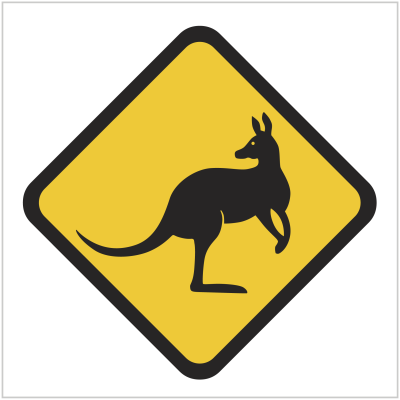 recreational signs KANGAROOS WPV015