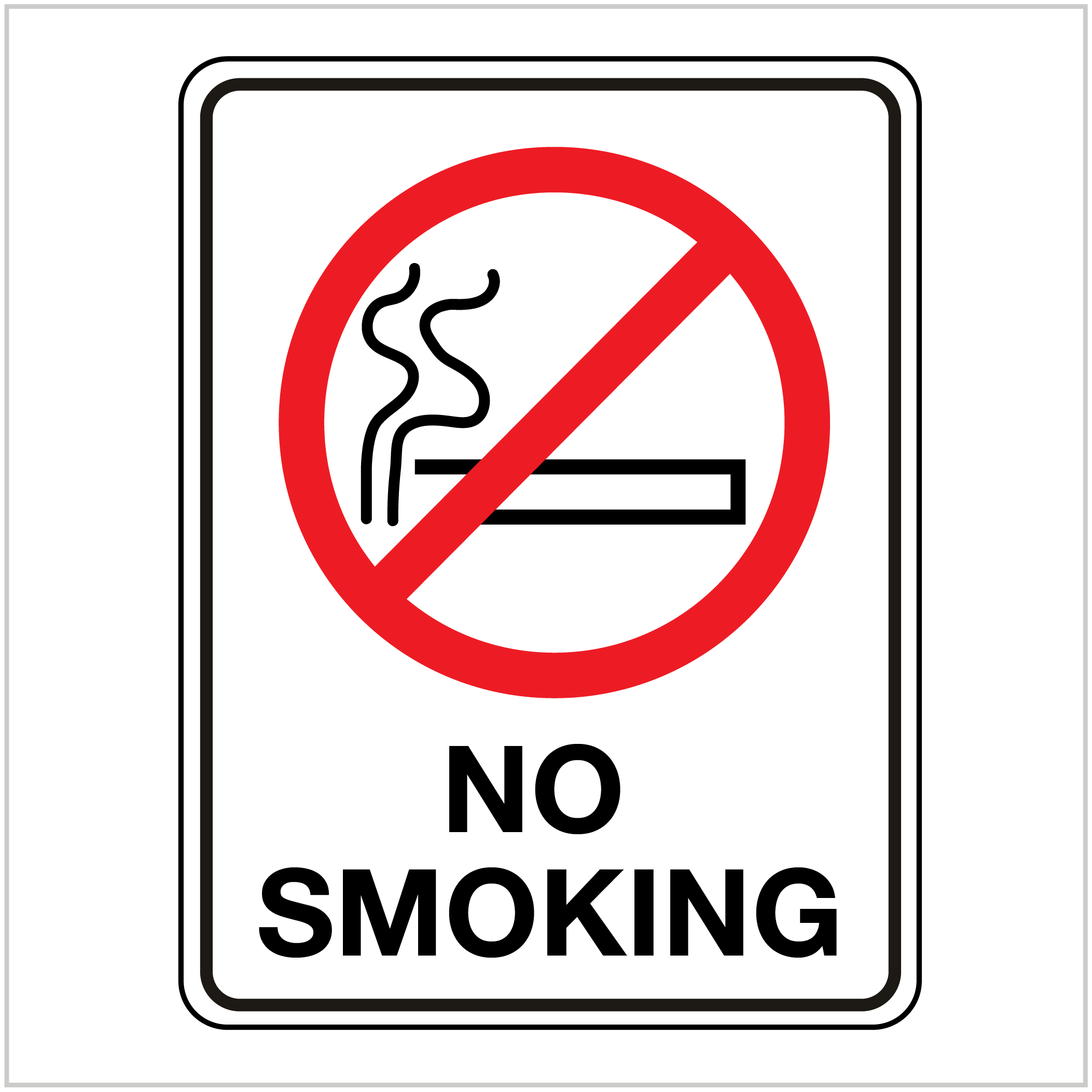 No Smoking Prohibited Signs