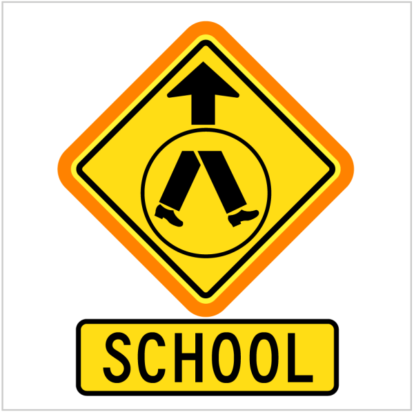 SCHOOL PEDESTRIANS QLD ONLY - WARNING SIGNS