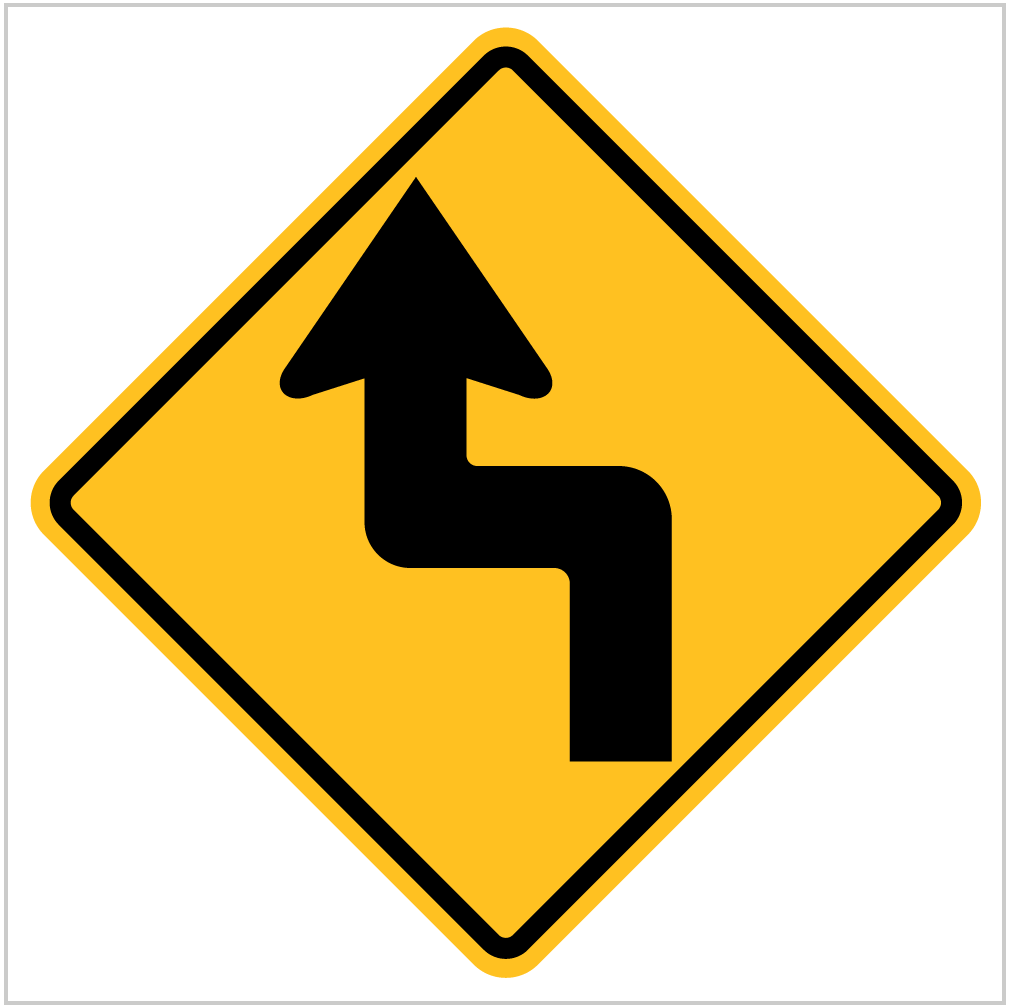 W1-2 REVERSE TURN - WARNING SIGNS