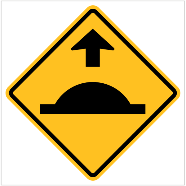 W3-4 – ROAD HUMPS AHEAD - WARNING SIGN