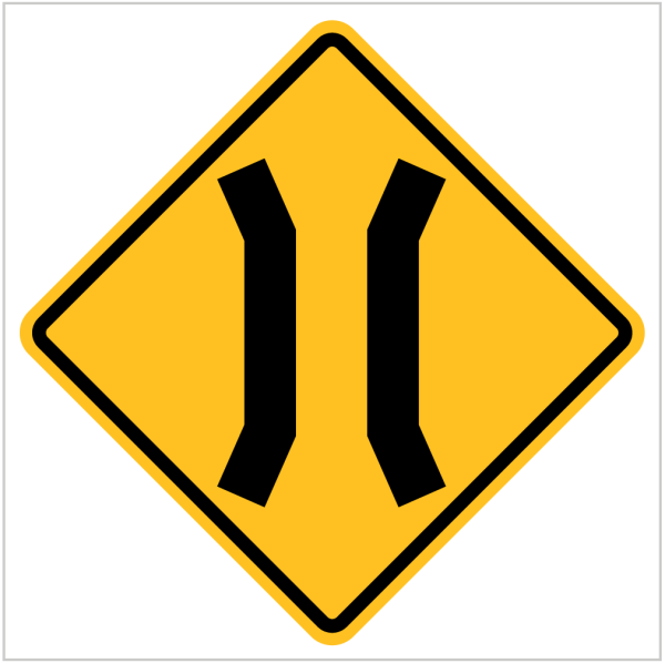 W4-1 – NARROW BRIDGE - WARNING SIGN
