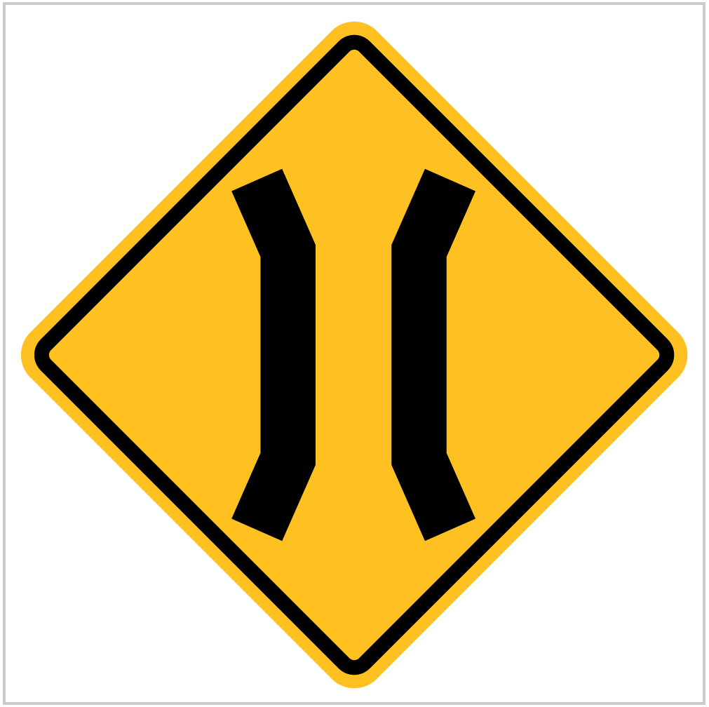 W4-1 – NARROW BRIDGE - WARNING SIGN