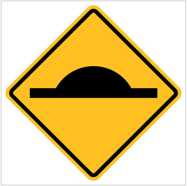 W5-10 – ROAD HUMP -WARNING SIGN