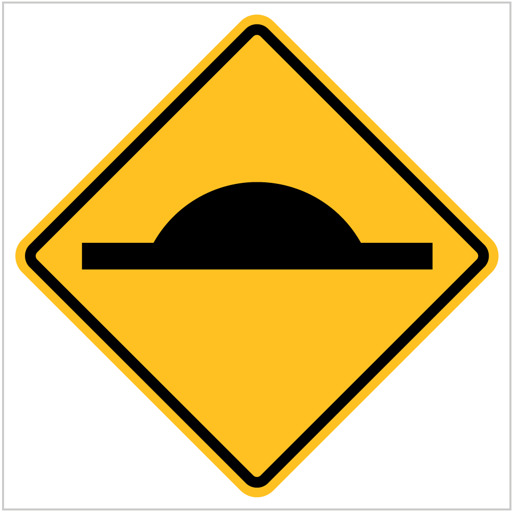 W5-10 – ROAD HUMP -WARNING SIGN