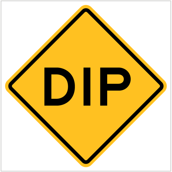 W5-9 – DIP - WARNING SIGN