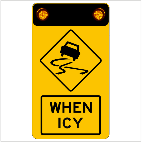 W5-V116 – WHEN ICY - WARNING SIGN
