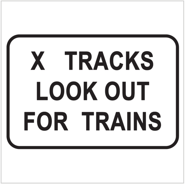 W7-13 – TRAIN CROSSING INTERSECTION -WARNING SIGN