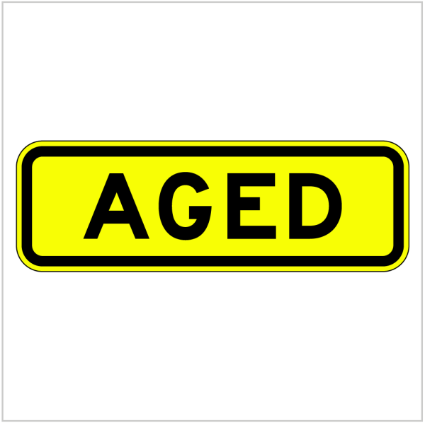 W8-18 - AGED - WARNING SIGN