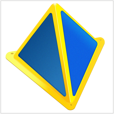 TRIANGLE-REFLECTOR-YELLOW_BLUE