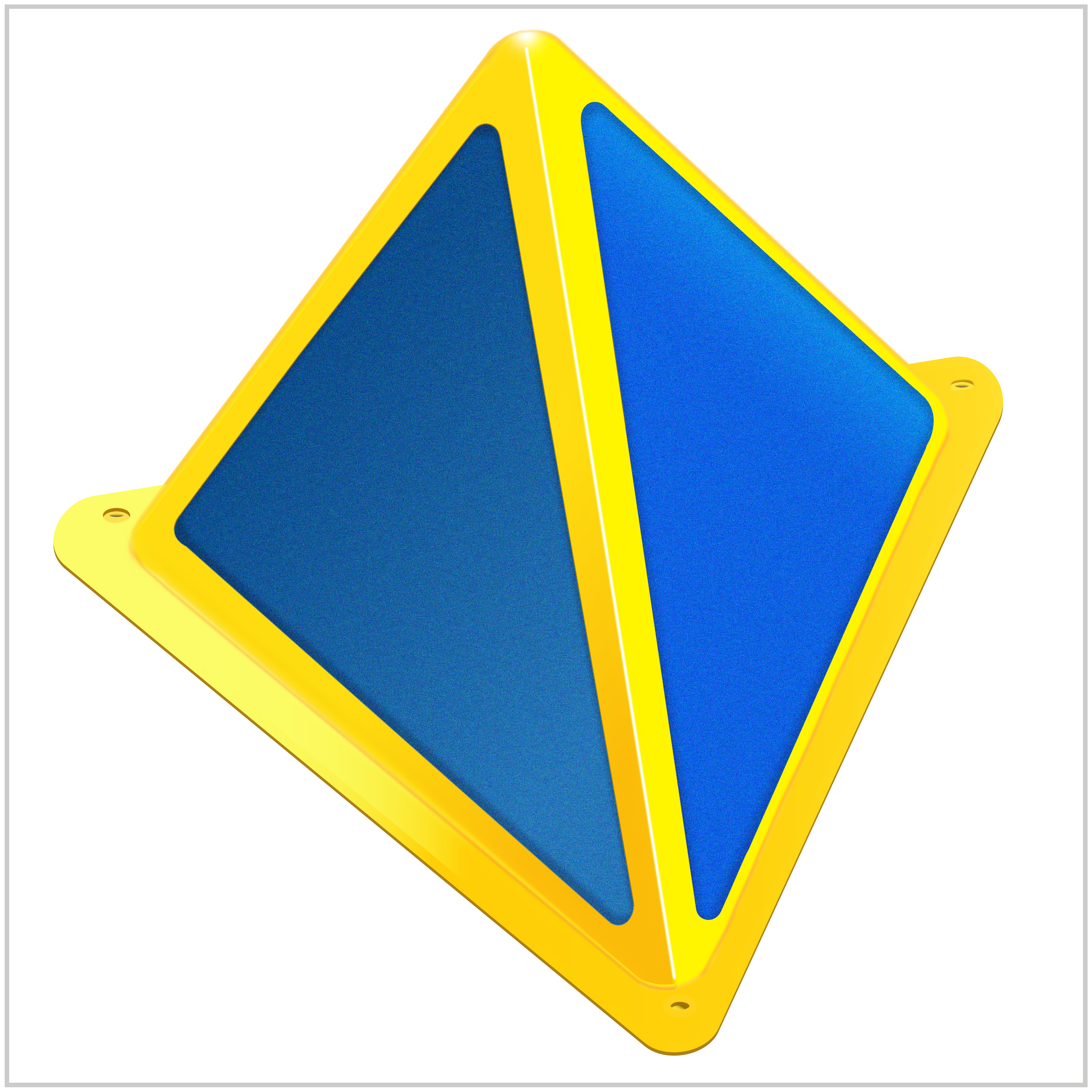 TRIANGLE-REFLECTOR-YELLOW_BLUE