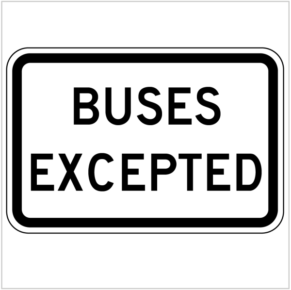 BUSES EXCEPTED