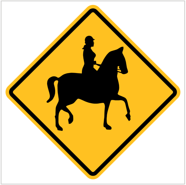 W-H&R HORSE AND RIDER - WARNING SIGNS