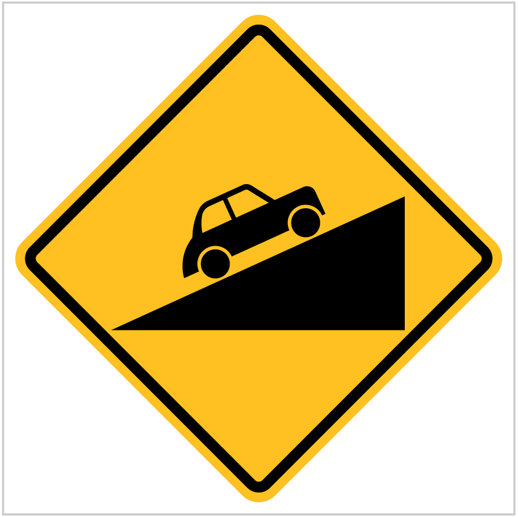 W5-13A – STEEP CLIMB - WARNING SIGN