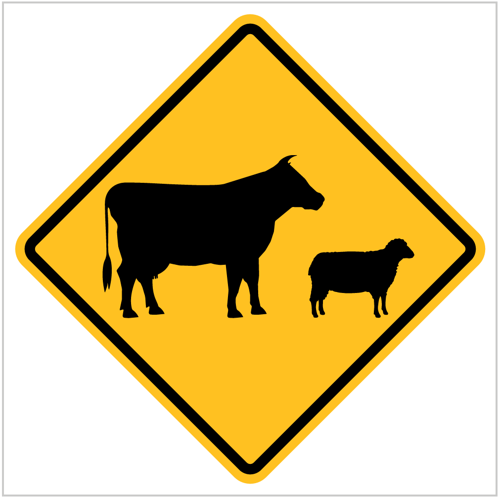 W5-38 – LIVESTOCK - WARNING SIGN