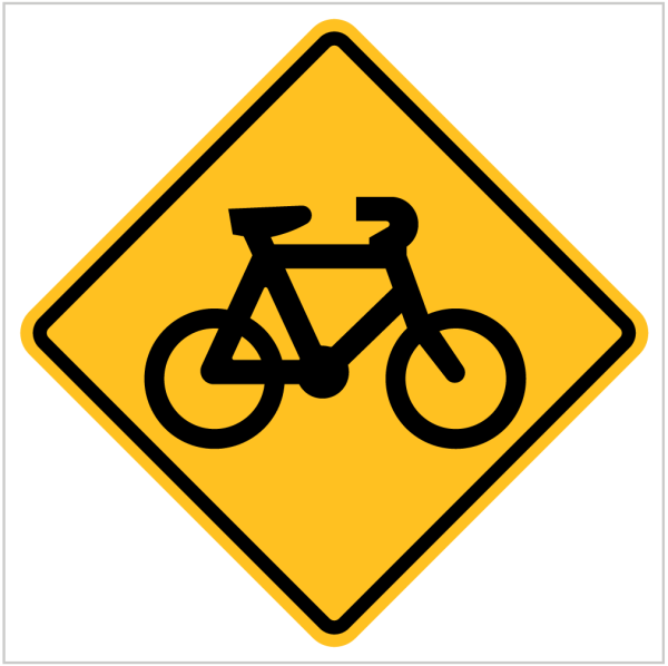 W6-7 – BICYCLES - WARNING SIGN