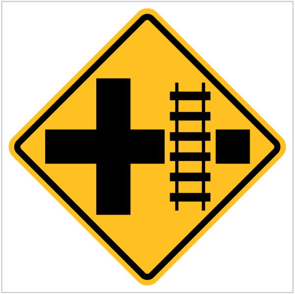 W7-13 – TRAIN CROSSING INTERSECTION -WARNING SIGN