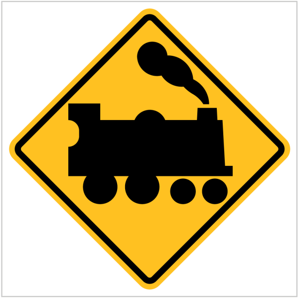 W7-7 – TRAIN - WARNING SIGN