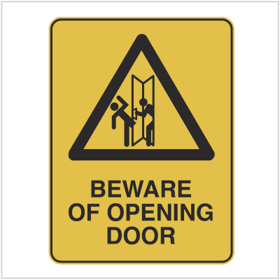 AS 449 BEWARE OF OPENING DOOR