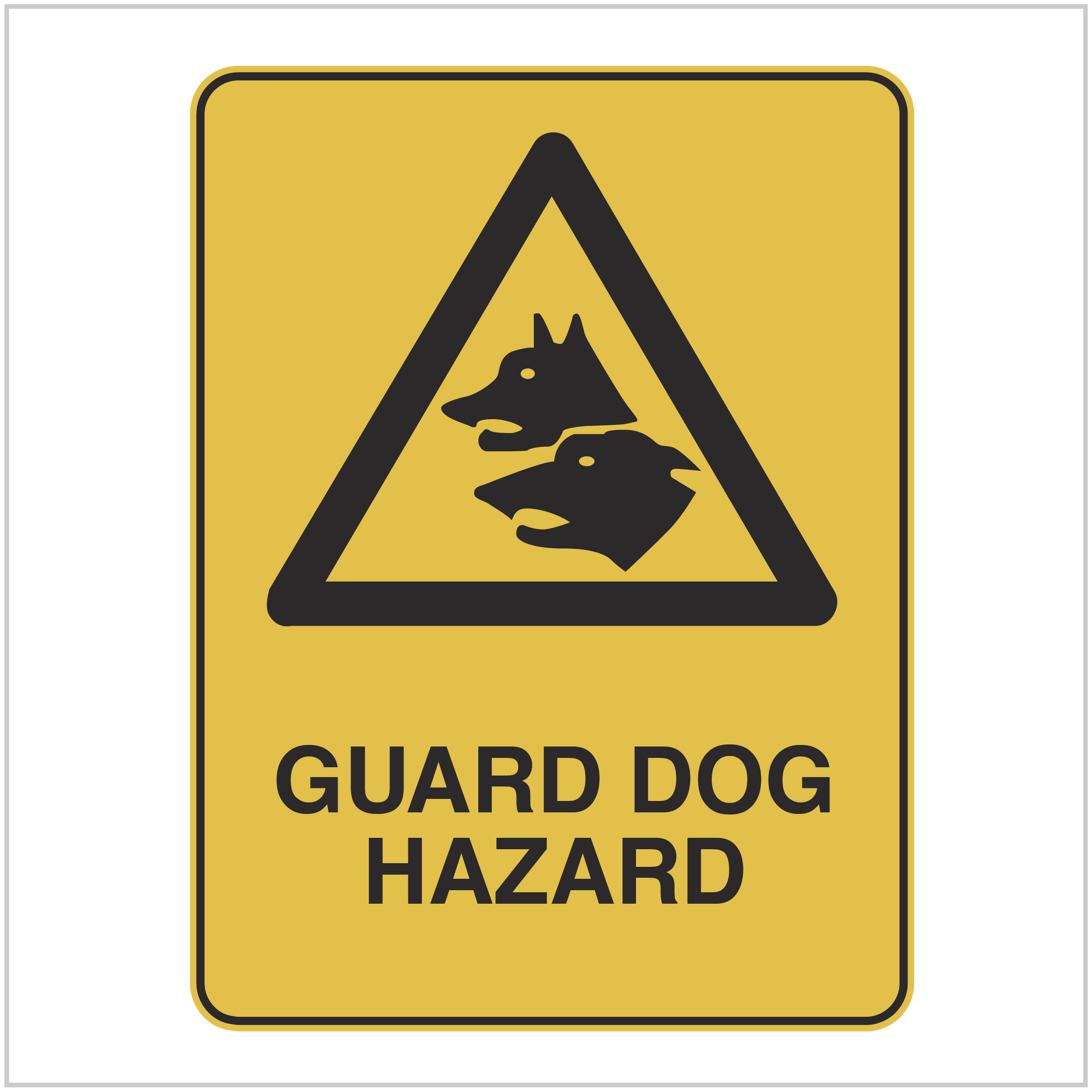 AS453 GUARD DOG Hazard Signs