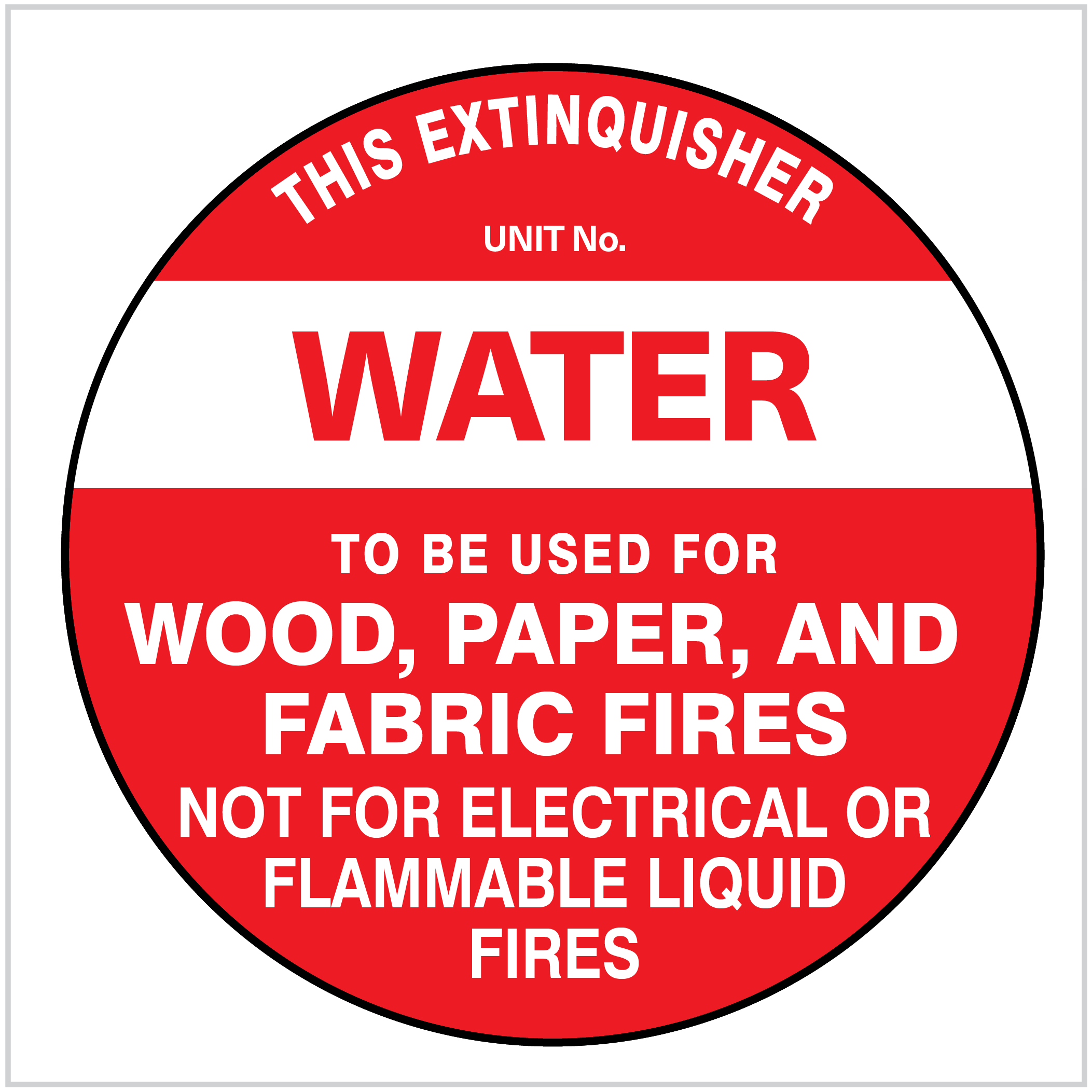 FIRE-280 - water - FIRE SAFETY SIGN