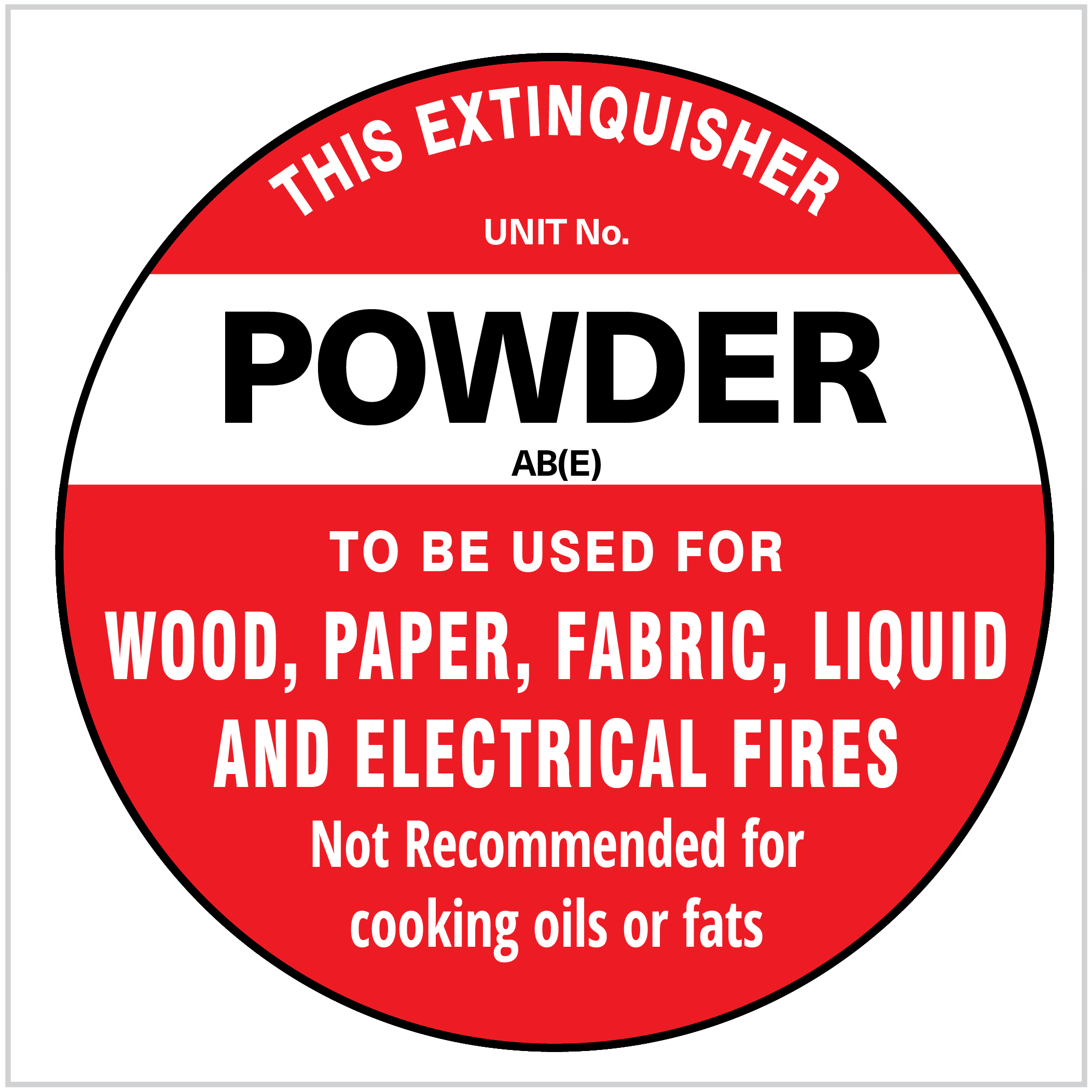 FIRE-281 POWDER - FIRE SAFETY SIGN