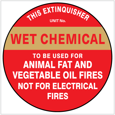 FIRE-284 - wet chemical - fire safety sign