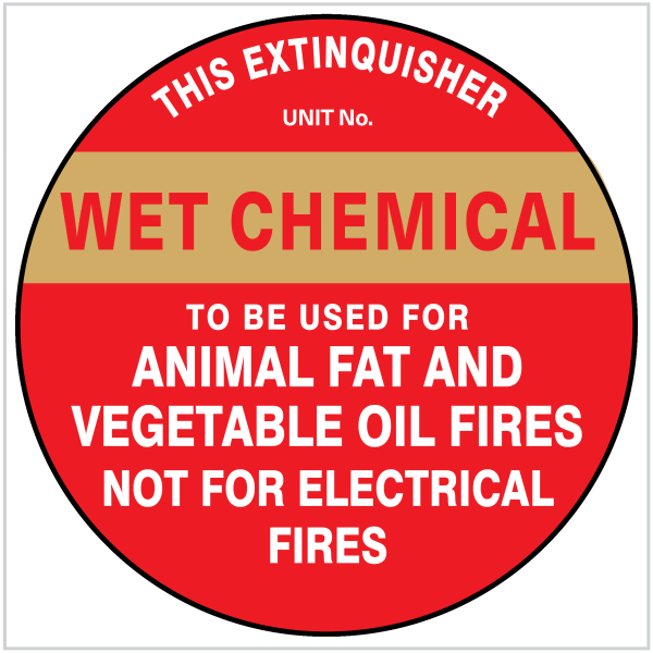 FIRE-284 - wet chemical - fire safety sign