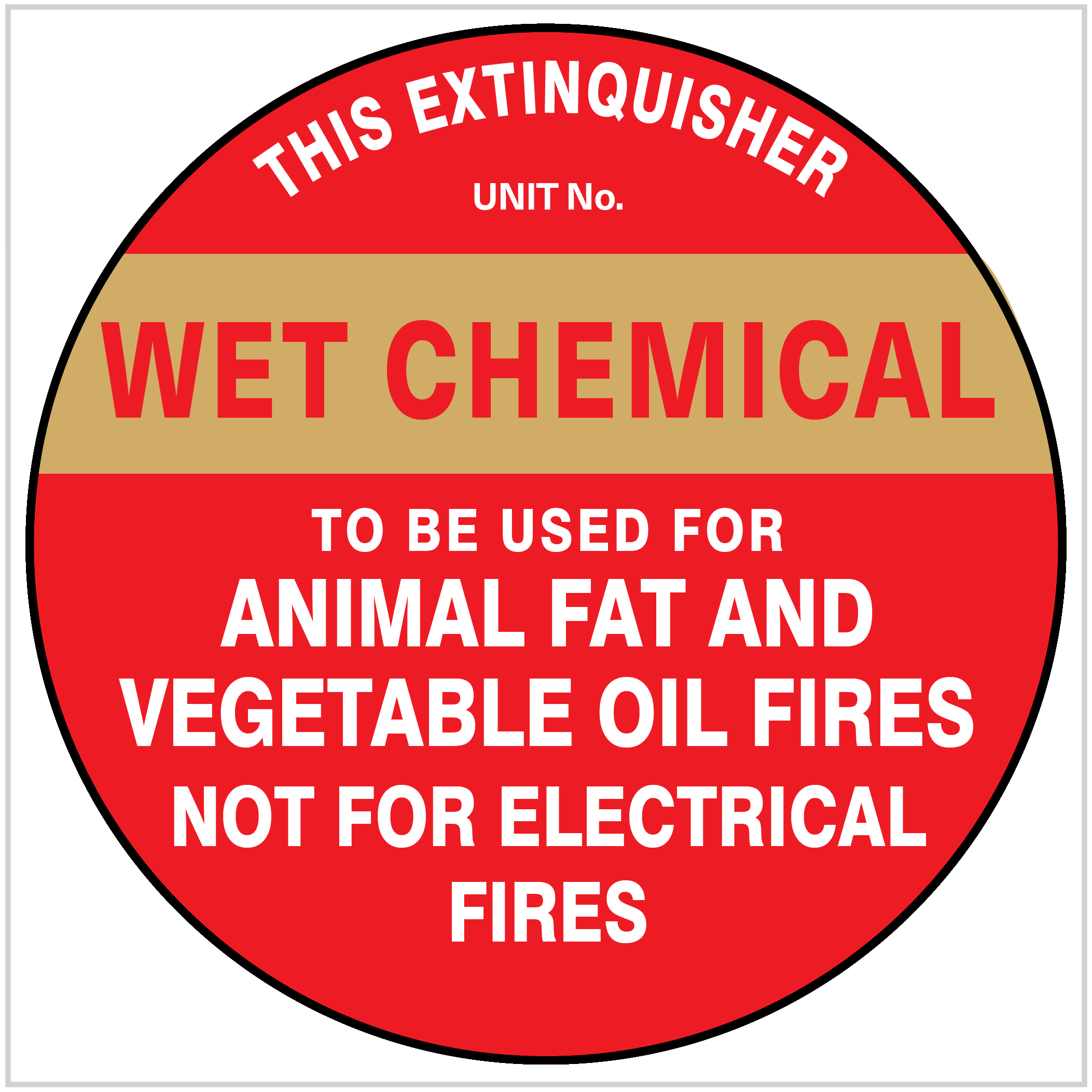 FIRE-284 - wet chemical - fire safety sign